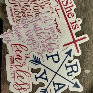 Religious saying stickers